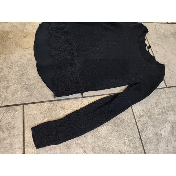 Lucky Brand Sweater Women's Size Small Black Long Sleeve Comfortable Top - Picture 6 of 11